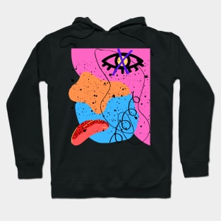 Poker Face Abstract Hoodie